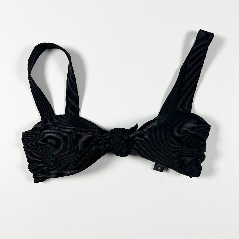 Beach Riot Black Knot Front Bikini Top